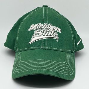 Vintage Nike NCAA Michigan State Spartans Unisex Hat Green/White Big Letters